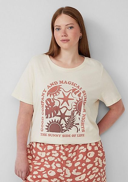 QS Kurzarmshirt T-Shirt Baumwoll T-Shirt mit Frontprint günstig online kaufen