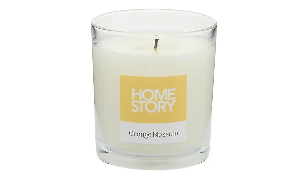 HOME STORY Duftkerze im Glas "Orange Blossom"   ¦ gelb ¦ Wachs,Glas ¦ Maße günstig online kaufen