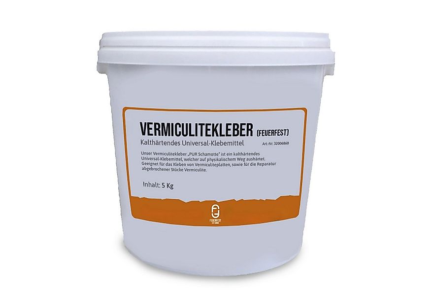 Feuerfest 123 GmbH Mörtel Vermiculite Kleber - feuerfester Kleber, (hitzebe günstig online kaufen