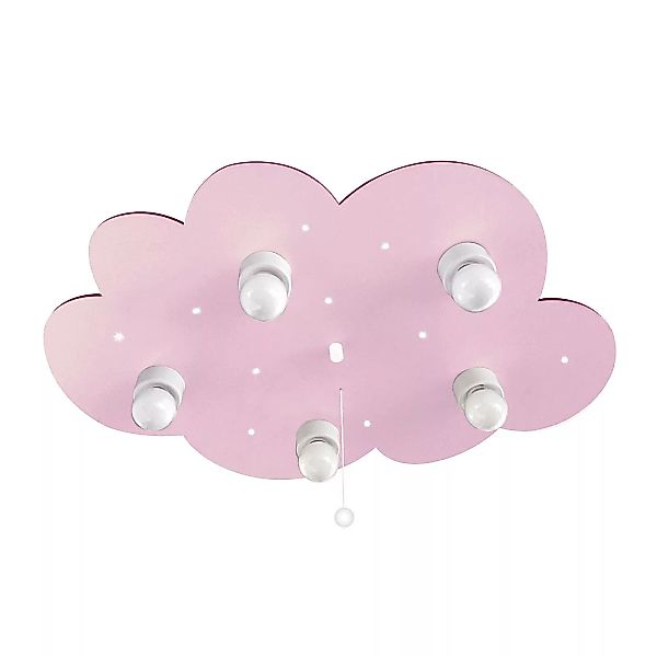 Deckenleuchte Wolke, fünfflammig, rosa günstig online kaufen