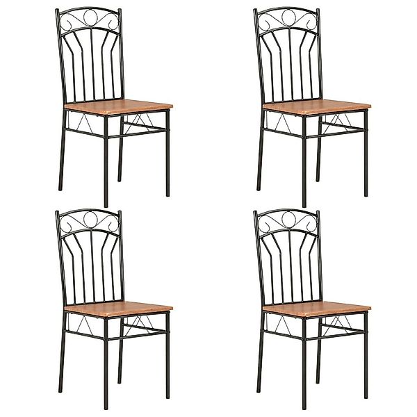 vidaXL Esszimmerstuhl Esszimmerstühle 4 Stk. Braun günstig online kaufen