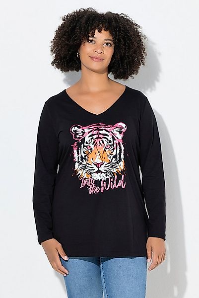 Angel of Style T-Shirt Langarmshirt Glitzersteinchen auf dem Tigermotiv günstig online kaufen