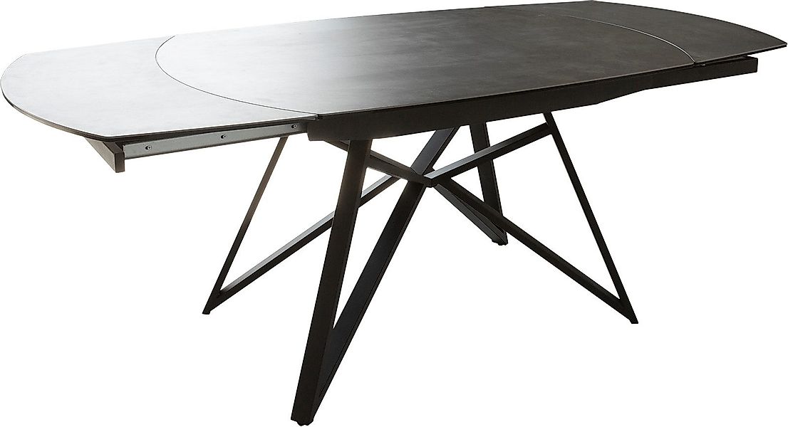 DELIFE Esstisch Carlow, Grau Keramik 130/200x95x76 günstig online kaufen