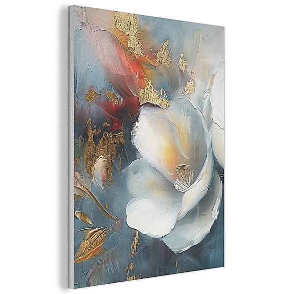 MuchoWow Gemälde Blumen - Weiß - günstig online kaufen