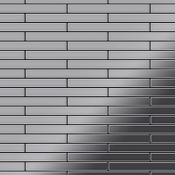 ALLOY Mosaik Fliese Massiv Metall Edelstahl Hochglanz Grau 1,6mm Deedee-s-s günstig online kaufen