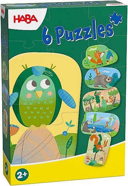Haba Puzzle 6 erste Puzzles Waldtiere, 18 Puzzleteile günstig online kaufen