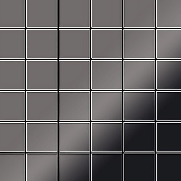 ALLOY Mosaik Fliese Massiv Metall Titan Hochglanz Dunkelgrau 1,6mm Cinquant günstig online kaufen