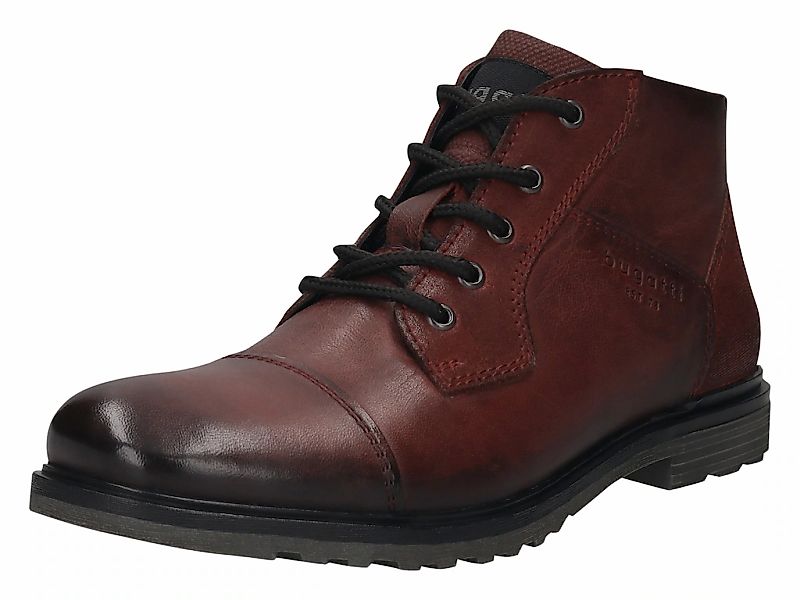 bugatti Schnürboots, Boots, Herrenschuh, Stiefelette mit seitlichem Logo-Br günstig online kaufen