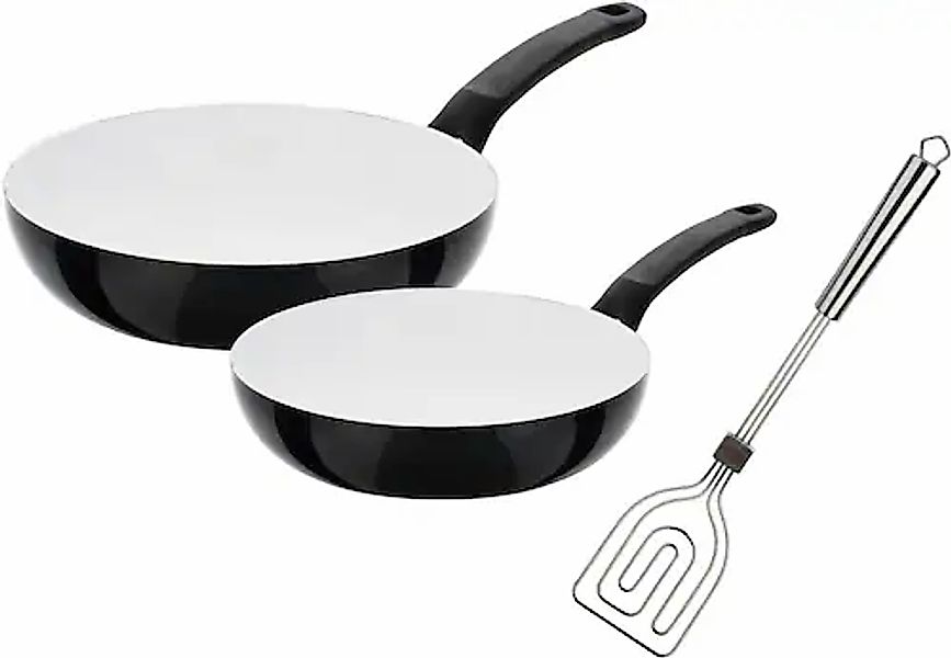 GSW Pfannen-Set »CERAMICA Blanca«, Aluminium, (Set, 3 tlg., 1x Bratpfanne Ø günstig online kaufen