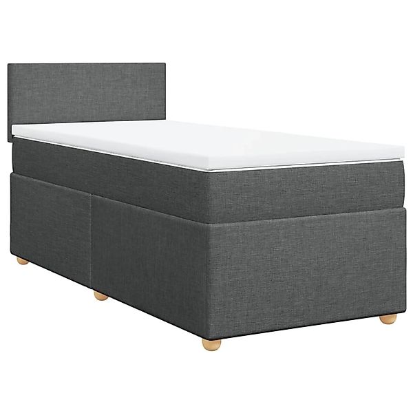 vidaXL Boxspringbett mit Matratze Dunkelgrau 90x190 cm Stoff2106196 günstig online kaufen