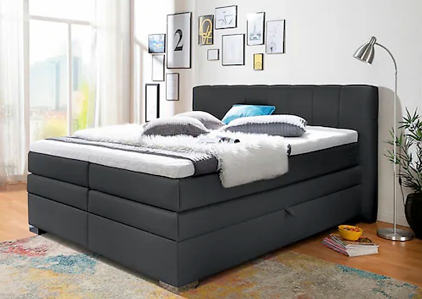 INOSIGN Boxspringbett »Airdrie«, inkl. Bettkasten und Topper günstig online kaufen