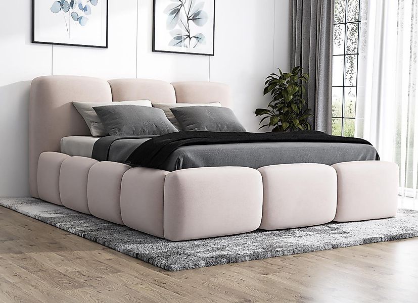 A&J MöbelLand GmbH Polsterbett STARK mit Matratze, Lattenrost und Bettkaste günstig online kaufen