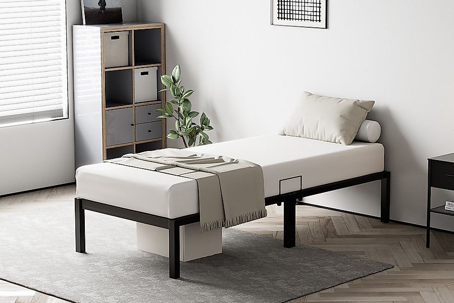 HOMAVO Bettgestell modernes Bettgestell schraubenloses Metallgestell Tragfä günstig online kaufen