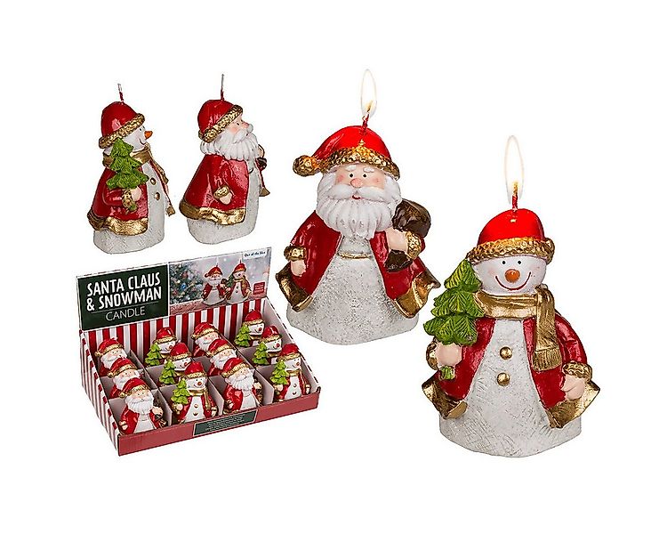 Out of the Blue Formkerze Kerze, Weihnachtsmann & Schneemann sortiert günstig online kaufen
