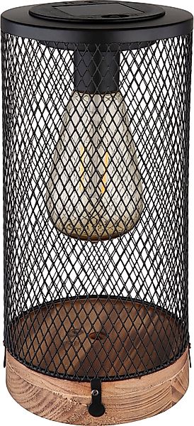 GLOBO LIGHTING LED Solarleuchte SOLARLEUCHTE HOLZ günstig online kaufen