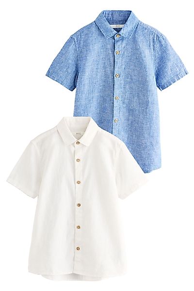 Next Kurzarmhemd 2er-Pack Kurzärmelige Hemden aus günstig online kaufen