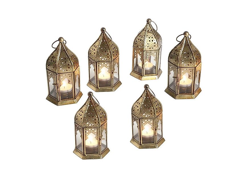 Casa Moro Windlicht Orientalische Teelichthalter Nael Transparent 6er Set ( günstig online kaufen