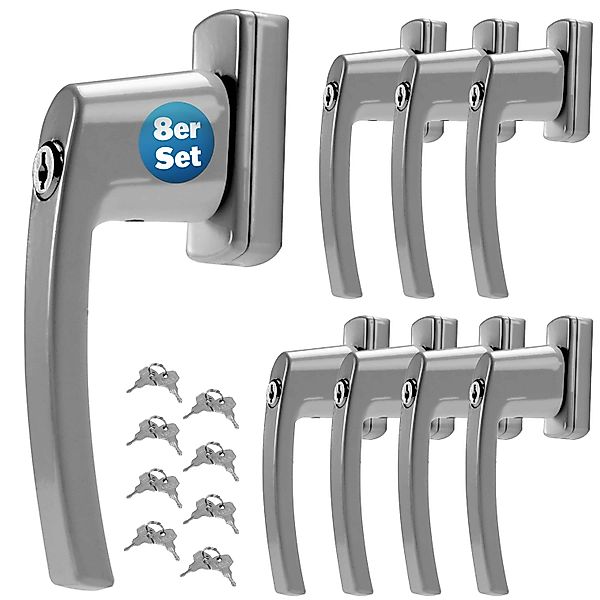 Fenstergriff 8er-Set Silber abschließbar günstig online kaufen