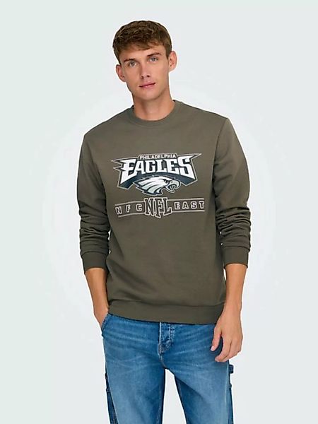 ONLY & SONS Sweatshirt Rundhals Sweatshirt Eagles / Raiders NFL Weiches Lan günstig online kaufen