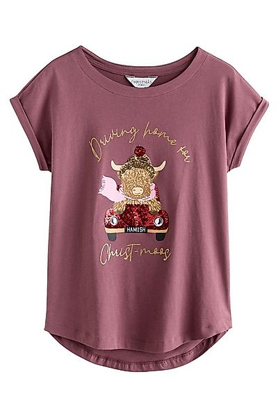 Next T-Shirt Weihnachtliches T-Shirt mit Flügelärmeln, Hamish (1-tlg) günstig online kaufen