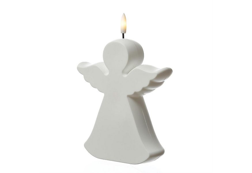 MARELIDA LED-Kerze Engel Gartenfigur Grabdeko 3D Flamme 18cm Timer Batterie günstig online kaufen