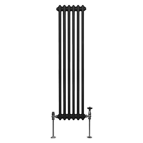 Monstershop Traditioneller 2 Spalten Heizkörper 1500 x 292 mm Schwarz günstig online kaufen