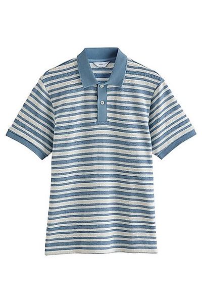 Next Poloshirt Poloshirt mit Knopfleiste und Strukturstreifen (1-tlg) günstig online kaufen