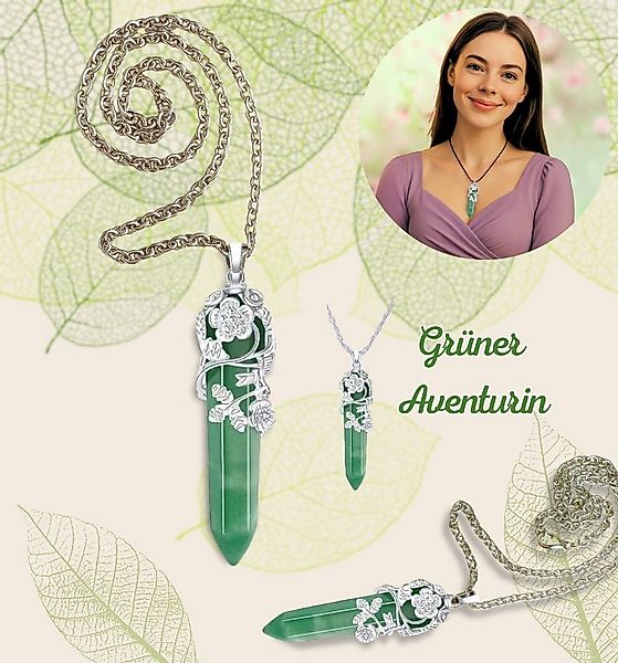 Lucadeau Kettenanhänger Naturstein (Edelstein mit Ketten, Heilstein mit Fas günstig online kaufen