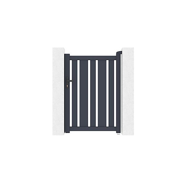 Casanoov Gartentür Aus Aluminium 1M Veymont H 140Cm Grau günstig online kaufen
