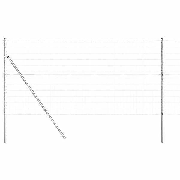 vidaXL Zaun mit Pfosten Silber 1,4 x 10 m Stahl und PVC 3350472 günstig online kaufen