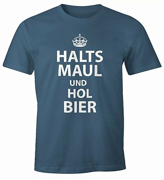 MoonWorks Print-Shirt Herren T-Shirt Halts Maul und hol Bier Fun-Shirt mit günstig online kaufen