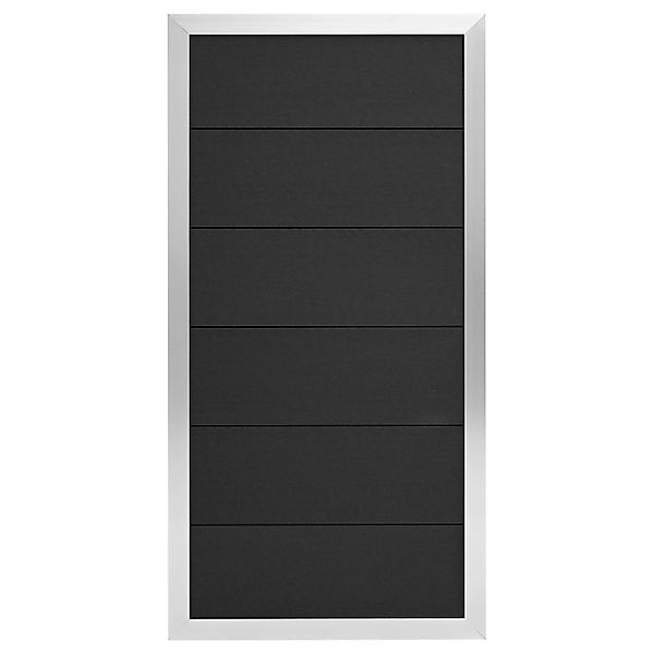 GartenLand WPC Zaun Set Classico ca. 90 x 180 cm Sichtschutz Anthrazit mit günstig online kaufen