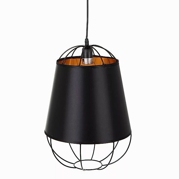 Deckenlampe Synthetische Stoffe Schwarz Gold Metall 30 X 30 X 41 Cm günstig online kaufen