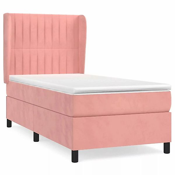 vidaXL Boxspringbett mit Matratze Rosa 80x200 cm Samt1396283 günstig online kaufen