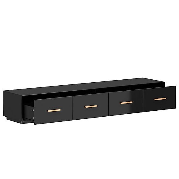 FUFU&GAGA TV-Schrank 180*35*25cm, Schwarz, MDF günstig online kaufen