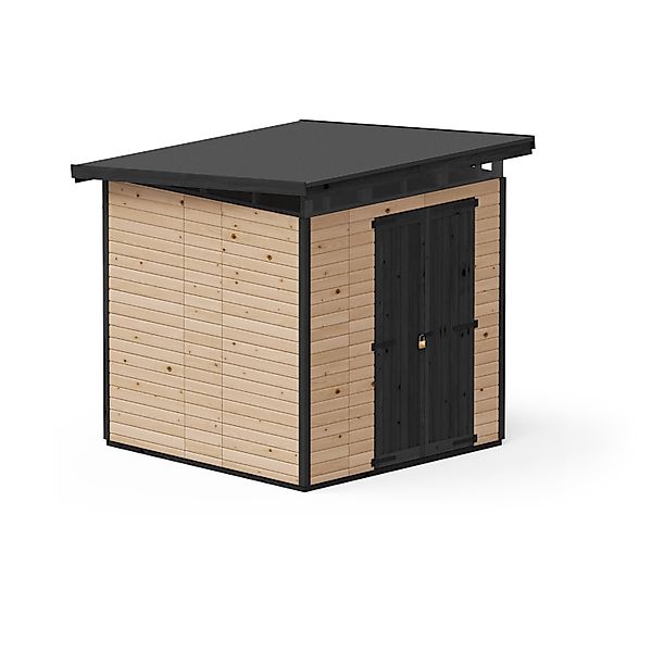 Upyard Gartenhaus Strongbox L mit Fundament 203 cm x 203 cm Braun FSC® günstig online kaufen