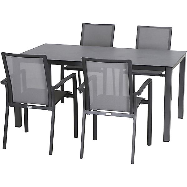 Siena Garden Garten-Essgruppe "Velia" 5 Stk. tlg. günstig online kaufen