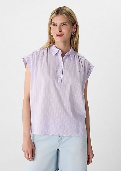 comma casual identity Blusentop Ärmellose Hemdbluse im Loose Fit mit Strukt günstig online kaufen