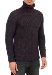 R-NEAL Rollkragenpullover Melierter Grobstrick Rollkragen Pullover günstig online kaufen
