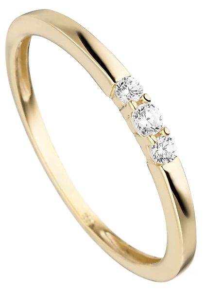 JOBO Fingerring "Ring mit 3 Zirkonia", 333 Gold günstig online kaufen