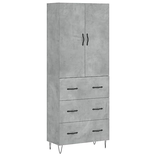 vidaXL Highboard Betongrau 69,5x34x180 cm Holzwerkstoff 3198085 günstig online kaufen