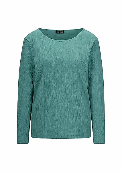 GOLDNER Langarmshirt "Kurzgröße Langarm Melange Jersey-Oberteil" günstig online kaufen