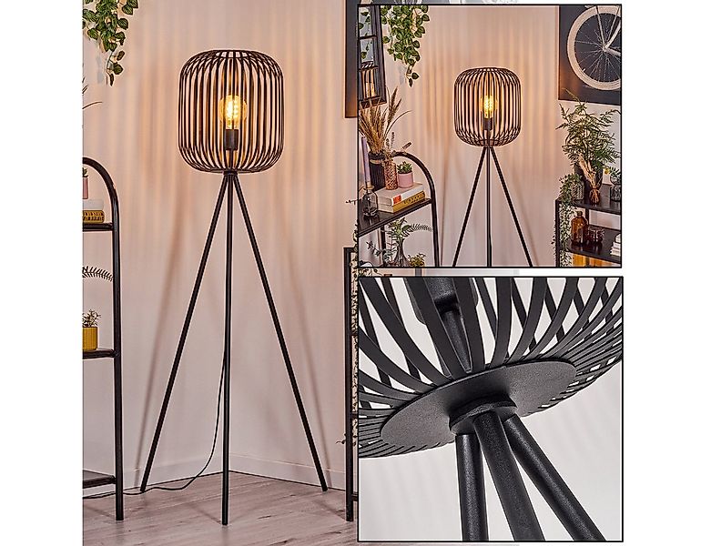 hofstein Stehlampe Stehlampe aus Metall in Schwarz mit Fußschalter, ohne Le günstig online kaufen