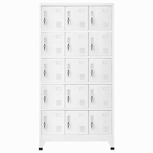 vidaXL Mehrzweckschrank Schließfachschrank Hellgrau 90x40x180 cm Stahl günstig online kaufen