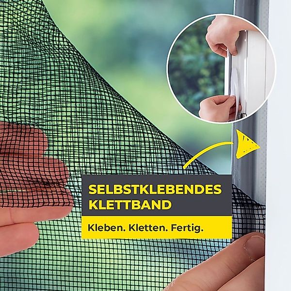 EASYmaxx Insektenschutz-Fensterrahmen Moskitonetz mit Klettverschluss, (2-S günstig online kaufen
