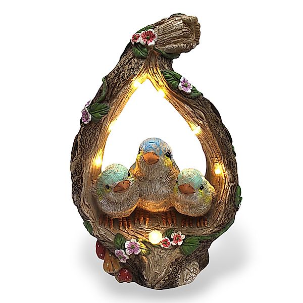 Arnusa Gartenfigur Solar Gartendekoration Baumstamm mit günstig online kaufen