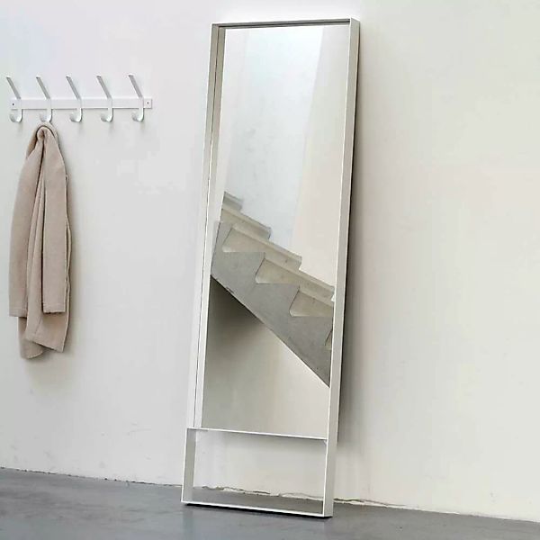 Garderoben Spiegel mit weißem Metallrahmen 190 cm hoch günstig online kaufen