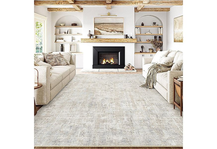 PURECOZY Teppich kurzflor, Wohnzimmerteppich, rutschfester Teppich, Abstrak günstig online kaufen