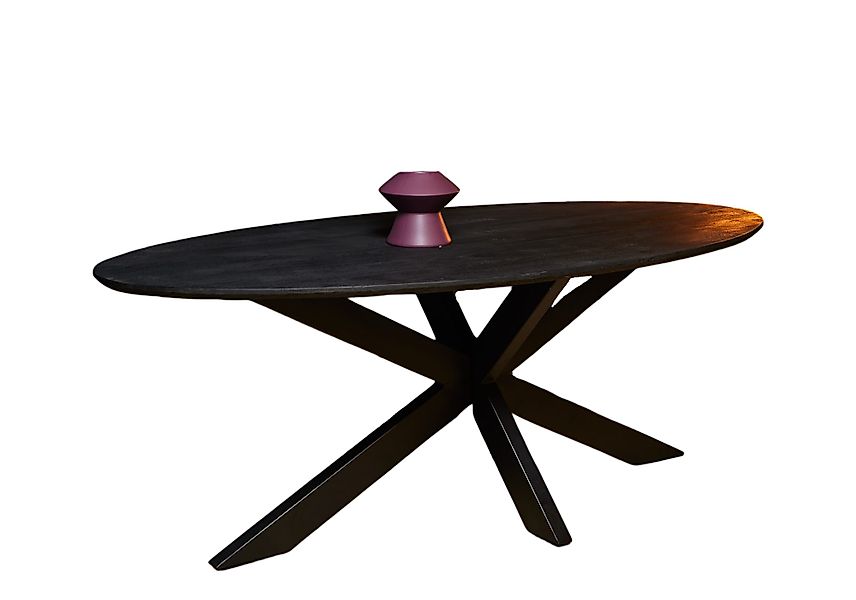 BENEDO MÖBEL Esstisch Oval HALIFAX Black günstig online kaufen