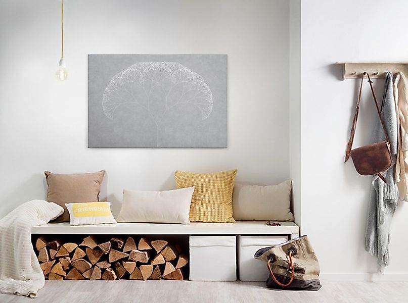Bricoflor Leinwand Bild In Betonoptik Für Büro Und Schlafzimmer Grafik Lein günstig online kaufen